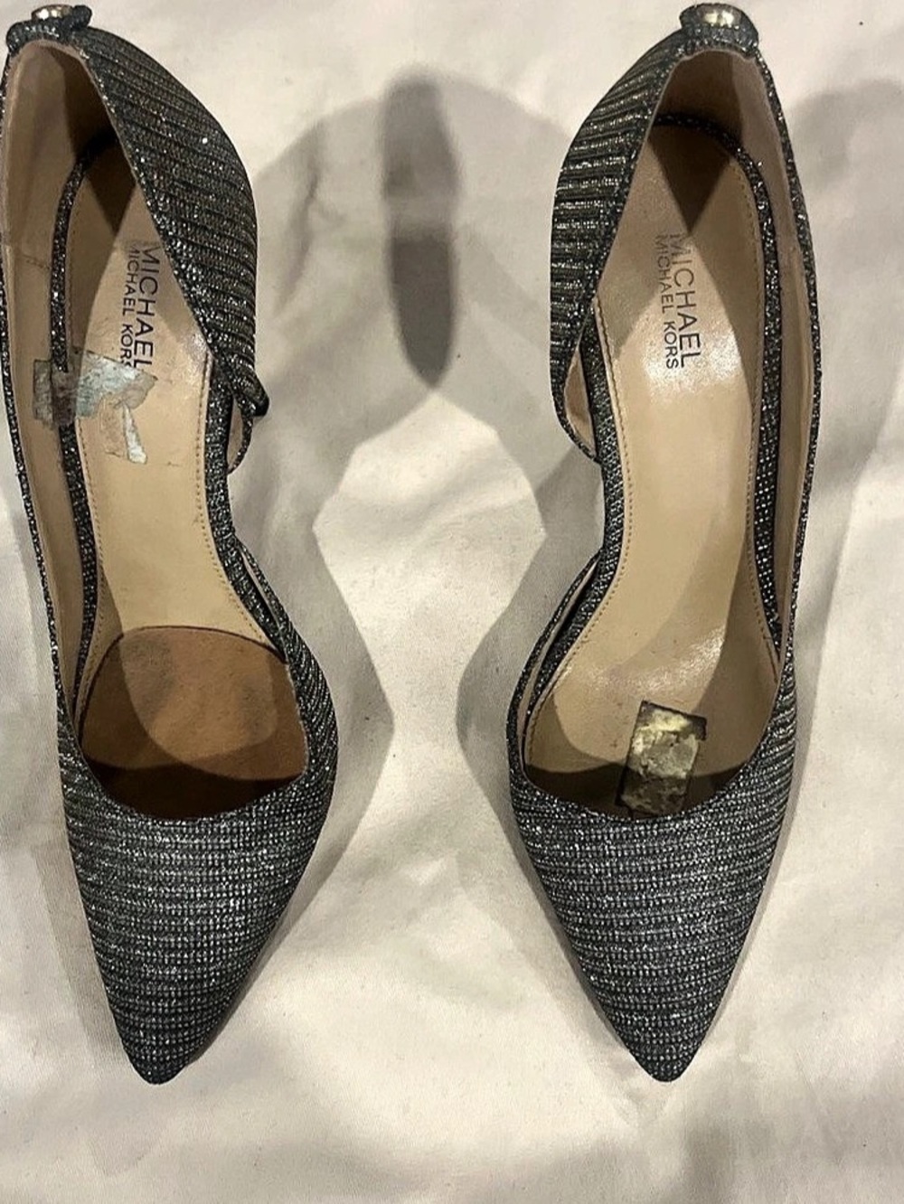 Michael Kors Nathalie Flex D'Orsay Pump Pointed-Toe Heels Gray